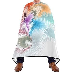 Haar knippen schort 140x168cm, Gekleurde Veren Kappers Jurk Grote Haar Snijden Jurk Zacht Haar Styling Cape, Voor Salon, Kapperszaken, Verven Styling