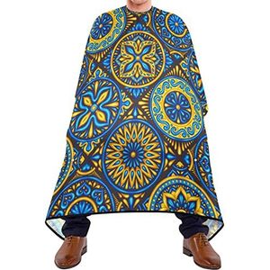 Haar knippen schort 140x168cm, mysterieuze bloem patroon kappers jurk zacht haar knippen jurk unisex haar styling cape, voor salon, haar styling, verven styling