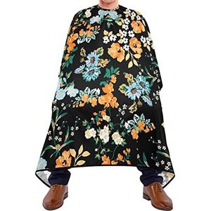 Haar knippen schort 140x168cm, schattige bloem haar styling cape grote haar gesneden cape met kliksluiting of haak salon kapper cape, voor volwassenen, verven styling, mannen