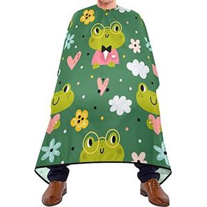Kapper Cape 140x168cm, Leuke Kikker Haar Cut Cape Unisex Kappers Cape Duurzaam Haar Knipjurk Voor Kinderen, Verven Styling, Salon