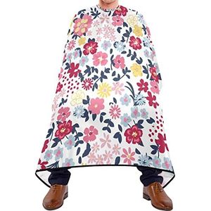 Haar knippen schort 140x168 cm, schattige bloem kappers schort grote kappers snijjurk met kliksluiting of haak professionele salon cape, voor salon, verven styling, kapperszaken