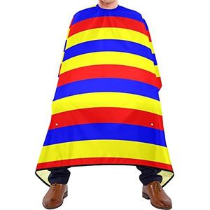 Haar snijden schort 140x168cm, kleurrijke strepen haar gesneden cape verstelbare kappers cape unisex kapper jurk, voor volwassenen, mannen, haarstyling