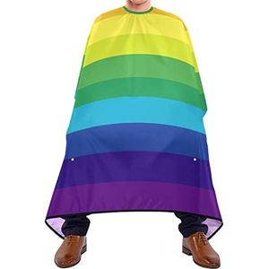 Kapper Cape 140x168cm, Regenboog Gestreepte Salon Kapper Cape Waterdichte Kappers Jurk Grote Kappers Schort, Voor Haar Styling, Volwassenen, Kapper
