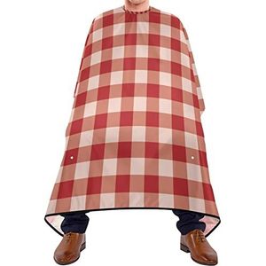 Kapper Cape 140x168cm, Rood Plaid Haar Styling Cape Verstelbare Kappers Cape Duurzame Professionele Salon Cape, Voor Haar Styling, Salon, Mannen