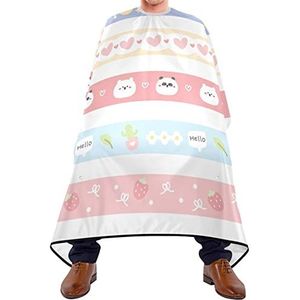 Haar knippen schort 140x168cm, mooie gestreepte dier professionele salon cape duurzame kappers snijjurk verstelbare haarstyling cape, voor salon, mannen, volwassenen