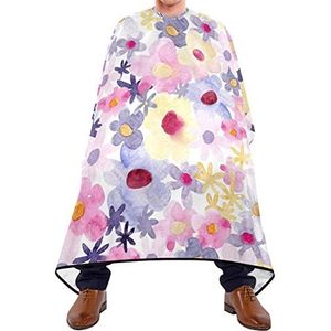 Kapper Cape 140x168cm, Aquarel Bloemen Kappers Jurk Unisex Haar Cut Cape Duurzaam Haar Snijden Toga, Voor Kinderen, Haar Styling, Vrouw