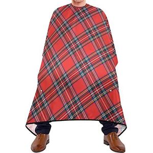 Kapper Cape 140x168cm, Klassieke Rode Geruite Kappersjurk Unisex Salon Kapper Cape Grote Haar Snijjurk, Voor Volwassenen, Kapperszaak, Salon