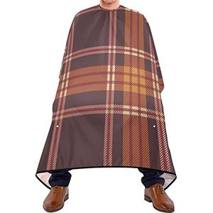 Kapper Cape 140x168cm, Bruin Plaid Kapper Jurk Duurzaam Haar Styling Cape Grote Salon Kapper Cape, Voor Kapperszaken, Kinderen, Kappers