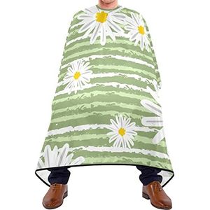 Kapper Cape 140x168cm, Leuke Daisy Groene Strepen Professionele Salon Cape Zacht Haar Styling Cape Waterdichte Kappers Schort, Voor Volwassenen, Salon, Verven Styling