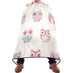 Haarknipschort 140 x 168 cm, uilen roze kappersschort, uniseks, haarsnit cape, waterdichte kappers, snijjurk, voor kapperszaken, salon, verven styling