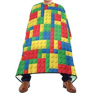 Haarknipschort 140 x 168 cm, bouwstenen kappers, cape, uniseks, knipjurk, grote kappersjurk, voor volwassenen, vrouwen, mannen