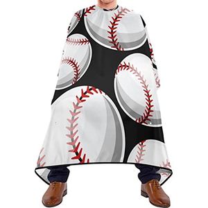 Haarknipschort 140 x 168 cm, zwarte honkbalsalon, kappercape, verstelbare kappersjurk, duurzame professionele saloncape, voor kapperszaken, volwassenen, vrouwen