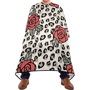 Kapper Cape 140x168cm, Rose Leopard Kappers Cape Unisex Haar Styling Cape Waterdichte Kappers Snijjurk, Voor Vrouwen, Kapperszaken, Kappers