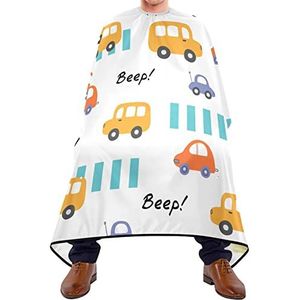 Haarknipschort 140 x 168 cm, schattige auto's kappersjurk, waterdicht, professionele kapsalon, cape, zacht haar gesneden cape, voor het verven styling, haarstyling, mannen