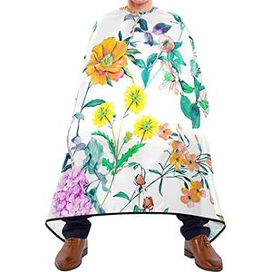 Kapper Cape 140x168cm, Kleurrijke Wildflower Salon Kapper Cape Verstelbare Kappers Jurk Grote Haar Styling Cape, Voor Salon, Kapper, Verven Styling