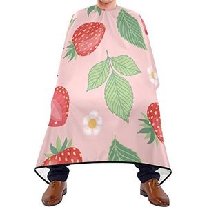 Haarknipschort 140 x 168 cm, aardbei en madeliefje kappersschort duurzame kappers cape grote haarsnijjurk, voor vrouwen, volwassenen, verven styling