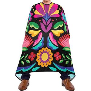 Kapper Cape 140x168cm, Mexicaanse bloem haar knippen jurk verstelbare haarstyling cape unisex kappers snijjurk, voor kapperszaken, haar styling, mannen