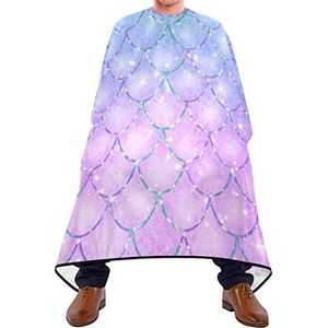 Haar knippen schort 140x168cm, roze blauw Mer-Maid Weegschalen Kappers Schort Zachte Kappers Jurk Unisex Salon Kapper Cape, Voor Volwassenen, Salon, Haar Styling