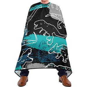 Haarknipschort 140x168cm, Camouflage Dinosaurussen Salon Kapper Cape Waterdichte Professionele Salon Cape Met Druksluiting Of Haak Kappersschort, Voor Haar Styling, Mannen, Kapperszaken