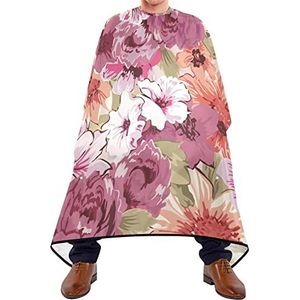 Haar knippen schort 140x168cm, bloemenpatroon kappers cape zacht haar knippen jurk grote haar gesneden cape, voor haar styling, mannen, verven styling