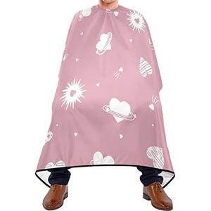Kappersschort 140 x 168 cm, Galaxy Space Planets Salon Kapper Cape Unisex Kappers Snijjurk Waterdichte Haar Cut Cape, Voor Haar Styling, Salon, Mannen