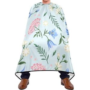 Haar Knipschort 140x168cm, Bloeiende Bloemen Kleurrijke Kappers Snijden Jurk Verstelbare Kappers Jurk Grote Professionele Salon Cape, Voor Salon, Vrouw, Mannen