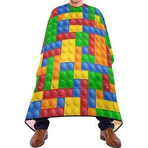 Haar knippen schort 140x168cm, bouwstenen kappers cape waterdichte kappers snijjurk grote professionele salon cape, voor verven styling, kinderen, kapperszaken