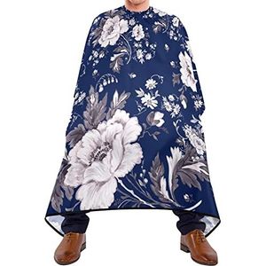 Kapper Cape 140x168cm, delicate bloemen patroon kappers cape grote haar knippen jurk met kliksluiting of haak kappers schort, voor volwassenen, haar styling, verven styling