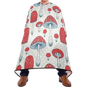 Haar knippen schort 140x168cm, rode paddestoel kappersjurk zacht haar snijjurk verstelbare kappersschort, voor volwassenen, vrouwen, kapperszaak