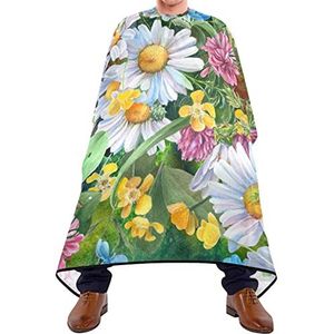 Haarknipschort 140x168cm, Aquarel Daisy Kappersschort Zachte Salon Kapper Cape Duurzame Professionele Salon Cape, Voor Haar Styling, Kinderen, Kappers