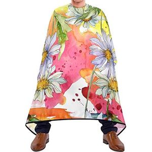 Kapper Cape 140x168cm, Kleurrijke Madeliefje Bloem Kappers Cape Unisex Haar Styling Cape Waterdichte Haar Snijden Toga, Voor Kappers, Volwassenen, Haar Styling