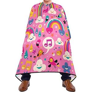 Haarknipschort 140x168cm, regenbogen patroon kappers cape verstelbare haarknipjurk waterdichte kappersschort, voor volwassenen, haarstyling, verven styling