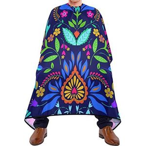 Haar snijden schort 140x168cm, Mexicaanse bloem kappers schort zachte professionele salon cape grote haar styling cape, voor volwassenen, salon, vrouw