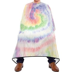 Haarknipschort 140 x 168 cm, stropdas geverfd regenboog kappers cape met kliksluiting of haak kappers snijjurk grote kappersschort, voor haarstyling, volwassenen, salon