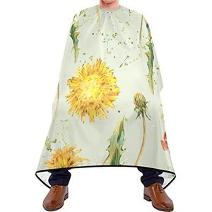 Haarsnijschort 140x168cm, gele paardenbloem professionele salon cape duurzame salon kapper cape zachte kappersschort, voor mannen, salon, volwassenen