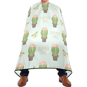 Haarknipschort 140 x 168 cm, schattige cactus professionele saloncape, zachte kappers, snijjurk, grote kappersmantel, voor kapperszaken, volwassenen, vrouwen