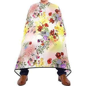 Kapper Cape 140x168cm, Mooie Bloemen Haar Cut Cape Verstelbare Haar Styling Cape Grote Kappers Schort, Voor Vrouwen, Mannen, Kinderen