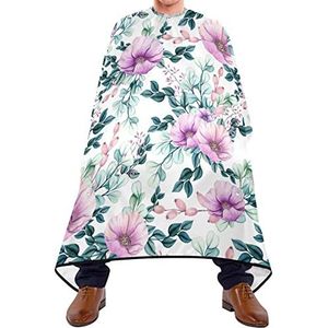 Haar knippen schort 140x168cm, aquarel bloemen haar gesneden cape grote kappers snijjurk unisex kappers schort, voor salon, volwassenen, kappers