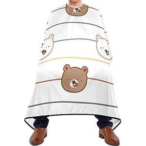 Haar knippen schort 140x168cm, Cartoon Beer Haar Styling Cape Unisex Haar Snijden Jurk Zachte Kappers Cape, Voor Haar Styling, Verven Styling, Kinderen