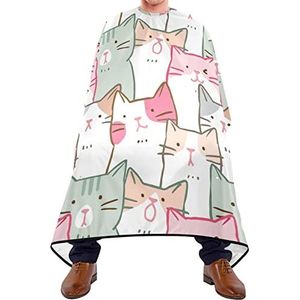 Kapper Cape 140x168cm, Schattige Katten Haar Snijden Jurk Waterdicht Haar Styling Cape Zachte Salon Kapper Cape, Voor Mannen, Vrouw, Salon