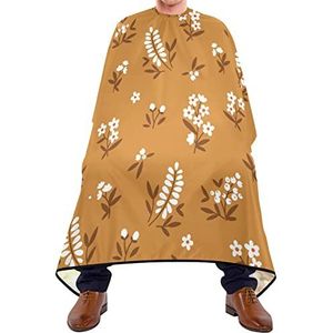 Kapper Cape 140x168cm, Wilde bloemen Bruine Salon Kapper Cape Duurzame Kappers Snijjurk Verstelbare Kappersjurk, Voor Kapperszaak, Salon, Verven Styling