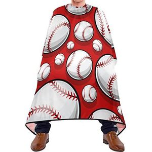 Kapper Cape 140x168cm, Rode Honkbal Kappers Snijjurk Unisex Kappers Cape Waterdichte Haar Knipjurk Voor Volwassenen, Haar Styling, Vrouw