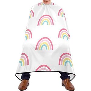 Kapperscape 140 x 168 cm, regenboogkleuren, voor kapsalon, verstelbaar, ademend, professioneel, voor kapsalons, mannen