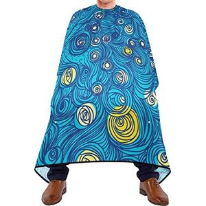 Haar knippen schort 140x168cm, Shining Sky Hair Cut Cape Unisex Kappers Cape Verstelbare Kappers Schort, Voor Vrouwen, Kapper, Verven Styling
