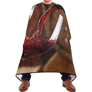 Kapmantel 140 x 168 cm, wijngaard, modieuze kapmantel, verstelbare kapper cape, voor kinderen, barbier