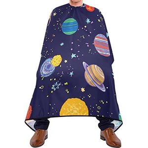 Kapper Cape 140x168cm, Galaxy Space Planets Haarstyling Cape Duurzame Salon Kapper Cape Grote Kappers Snijjurk, Voor Kappers, Salon, Kapper