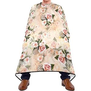 Kapper Cape 140x168cm, Romantische Rozen Salon Kapper Cape Grote Kappers Cape Verstelbare Kappers Snijjurk, Voor Mannen, Kinderen, Kappers