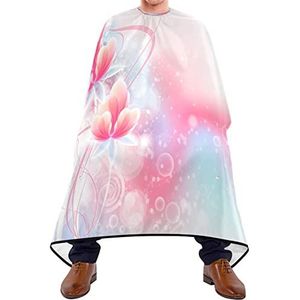 Kapper Cape 140x168cm, Roze Natuur Bloem Haar Snijjurk Verstelbare Haar Cut Cape Duurzame Haar Styling Cape, Voor Kapperszaken, Mannen, Volwassenen