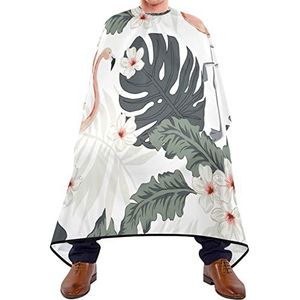 Haarknipschort 140x168 cm, tropische roze flamingo kappersjurk waterdichte kappersschort duurzame kappersjurk, voor het verven styling, kappers, vrouw