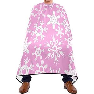 Kapper Cape 140x168cm, Roze Kerst Sneeuwvlok Kappers Cape Duurzame Kappers Schort Grote Haar Snijden Toga, Voor Salon, Mannen, Vrouw
